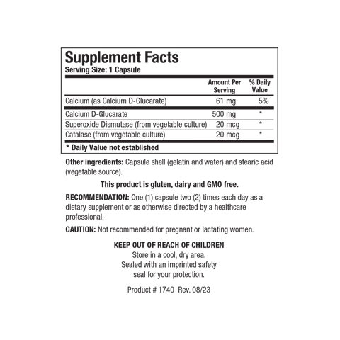 Ca D-Glucarate (120 caps)