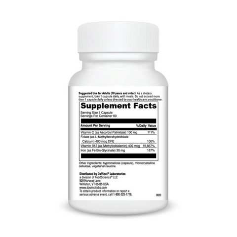 Iron Bis-Glycinate DaVinci Laboratories (60 caps)