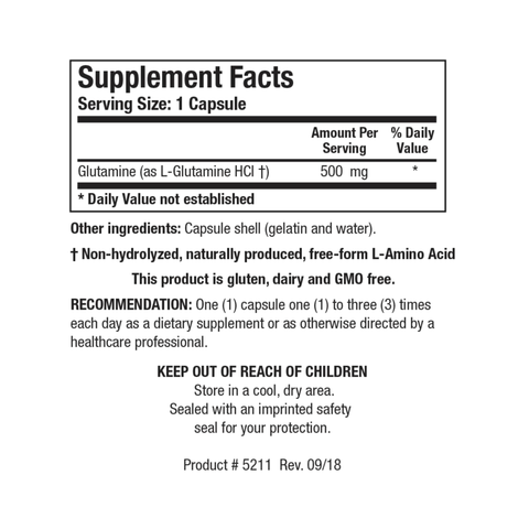 L-Glutamine 180 cápsulas