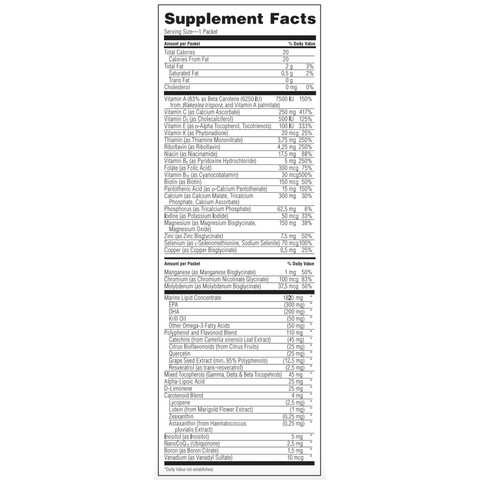 Lifepak Nano Anti-aging Multivitamin Supplements Pharmanex (60 paquetes)