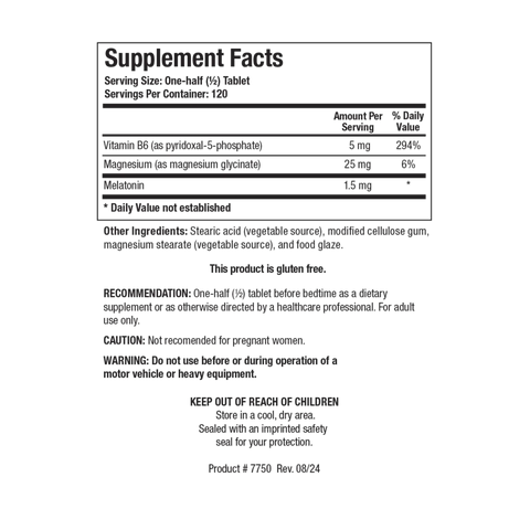 Melatonin-B6/Mg (60 tabletas)