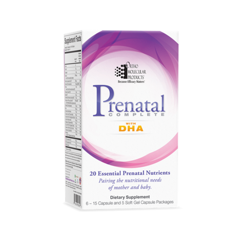 Prenatal Complete with DHA (6-15 caps y 5 soft gel packs)